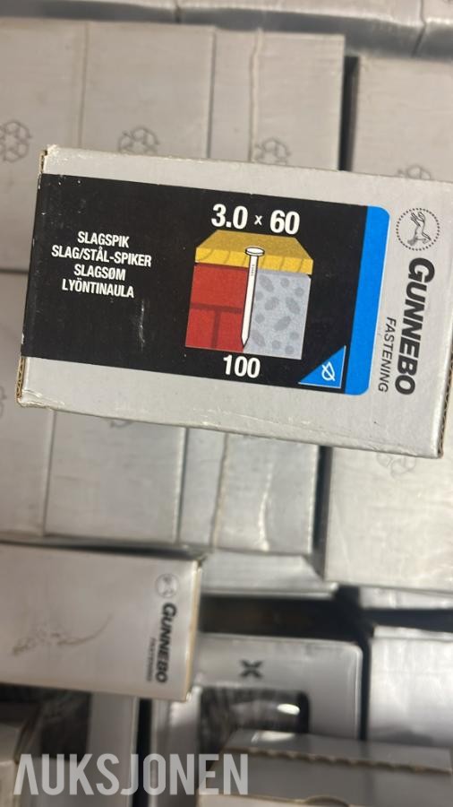 nytt - Gunnebo spiker/festemateriale - 570 pk